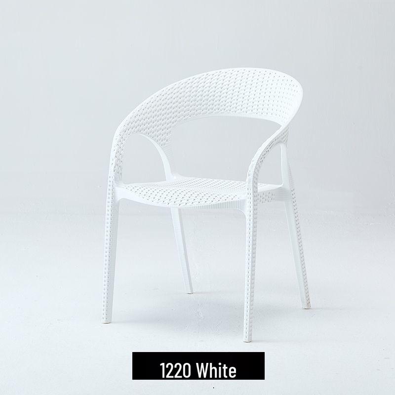 Waterproof Outdoor Rattan-Style Garden Chair with Backrest