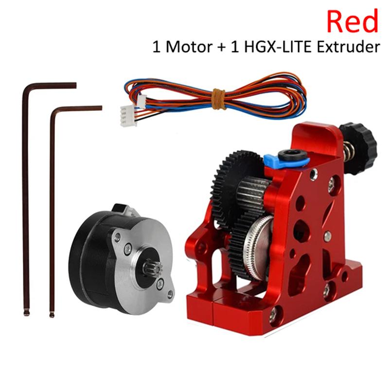 HGX LITE Extruder Dual Gear Extruder Hard Steel Reduction Gear High Speed Motor 3D Printer Parts for CR10 CR 10S Ender3 V2 VORON