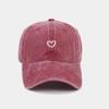 Casquette de baseball en coton lavé Femmes Hommes Dessus souple Brodé Amour Rétro Simple Casquettes snapback Pour femmes Chapeau de papa d'extérieur