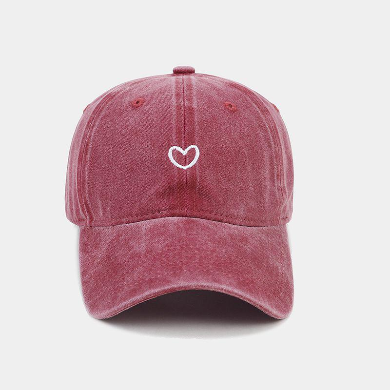 Casquette de baseball en coton lavé pour femmes et hommes, dessus souple, brodée 'Love', rétro, simple, d'été, casquettes snapback pour femmes, chapeau de papa d'extérieur, nouveau