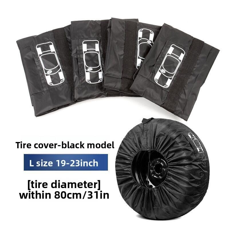 4PCS Car Tire Covers Waterproof, Dustproof, and Dirt-Resistant Spare Tire Covers for 13-18 Inch / 19-21 Inch Tires