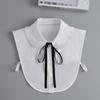 Perfect Match Sweet Bowknots Lapel False Collar For Women Faux Col Half Shirt Blouse Fake Collars Sweater Shirt Detachable Collars Accessories