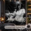 Personalized Wall Tapestry,Lana Del Rey Custom Printed Name, Fabric Wall Art For Indoor Room Backdrop