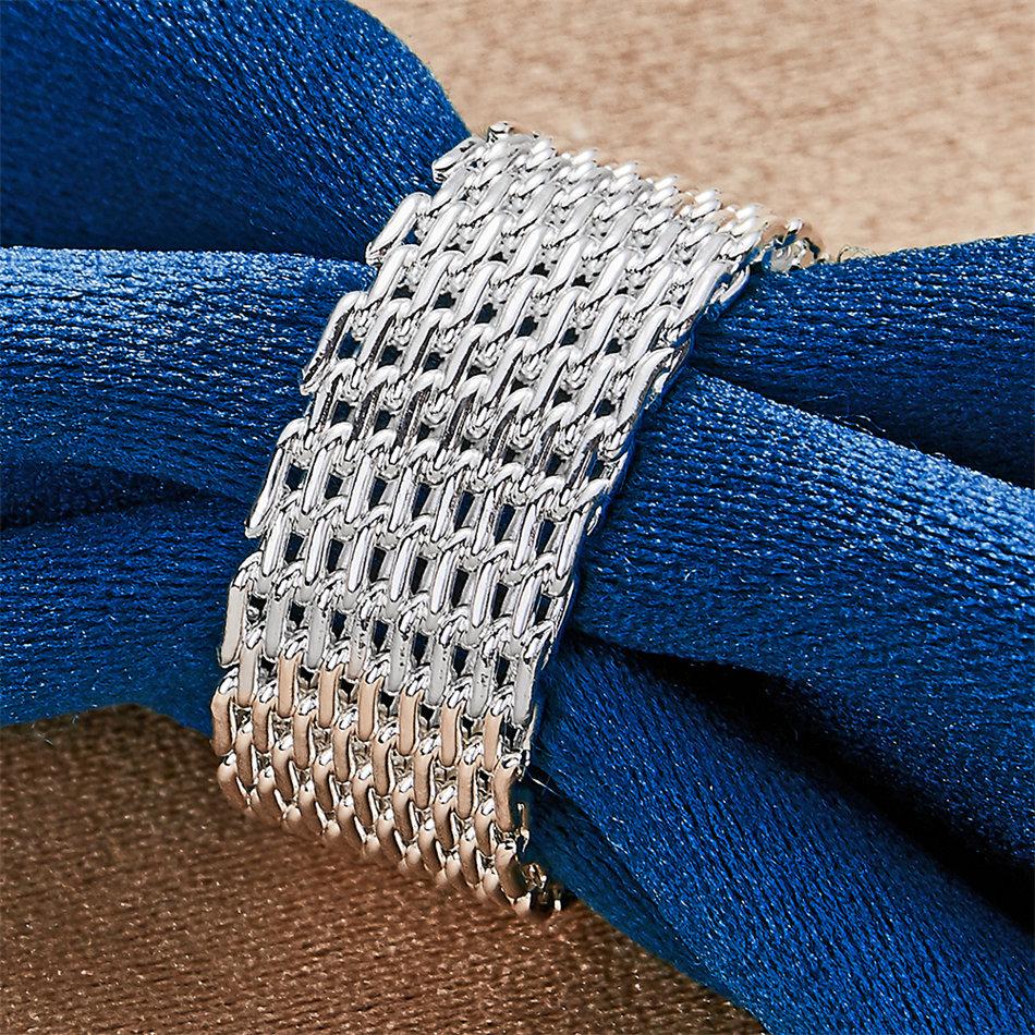 1 piece of 925 sterling silver 6-10 exquisite woven ring for men and women, fashionable wedding jewelry, gifts and accessories