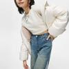 Li Ning Sports Lifestyle Series Solid Color Short Hooded Down Jacket Women Outerwear Off-White AYMT110-1