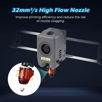 FLASHFORGE Adventurer 5M Hardened Nozzle 280 Celsius  High Flow 32mm3s for Stable HighSpeed Printing