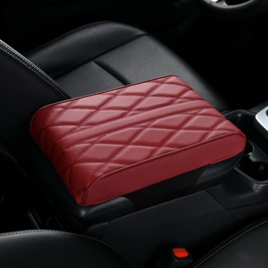Car Armrest Box Pad Soft Faux Leather Comfortable Protective Armrest Mat Heightening Pad Hand Support