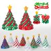 3D Printed Christmas Tree Swirl Cones Dual Color Spinning Sensory Toys Creative Educational Fidget Gift for Kids Stress Relief