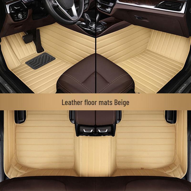 Genuine Leather Floor Mats for 2015-2024 Toyota Highlander, 5 or 7-Seater, Full Coverage