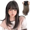 Brightlara Hairpiece, Partial Wig, Bangs Wig, Whorl, Semi-Long, Women's Wig, p211-GRE