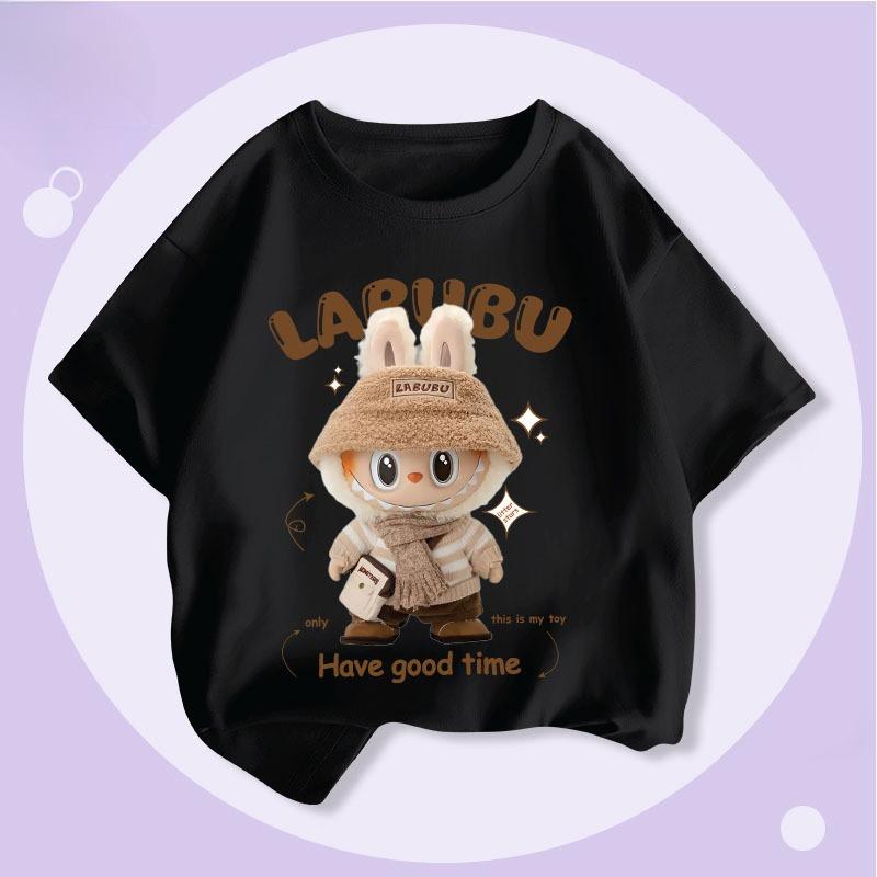 LABUBU Boys' Stylish T-Shirt Combo Lightweight & Breathable for Summer Casual Wear