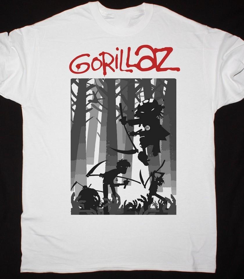 HOT NEW Gorillaz Band Tshirt whitE uNIOSEX aLL sIZES S5XL Unisex T-Shirt