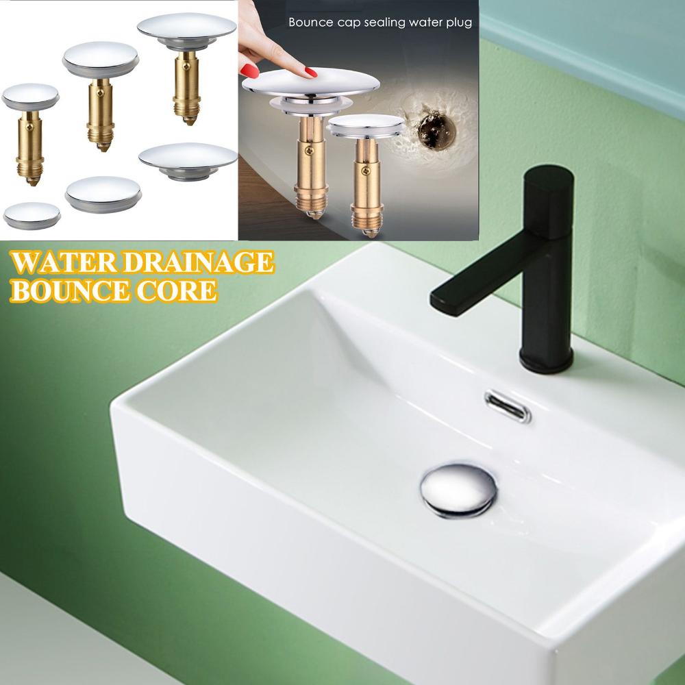 Wash Basin Bounce Drain Filter Size Sink Drain Stopper Push Up and Down Sink Drain Plug