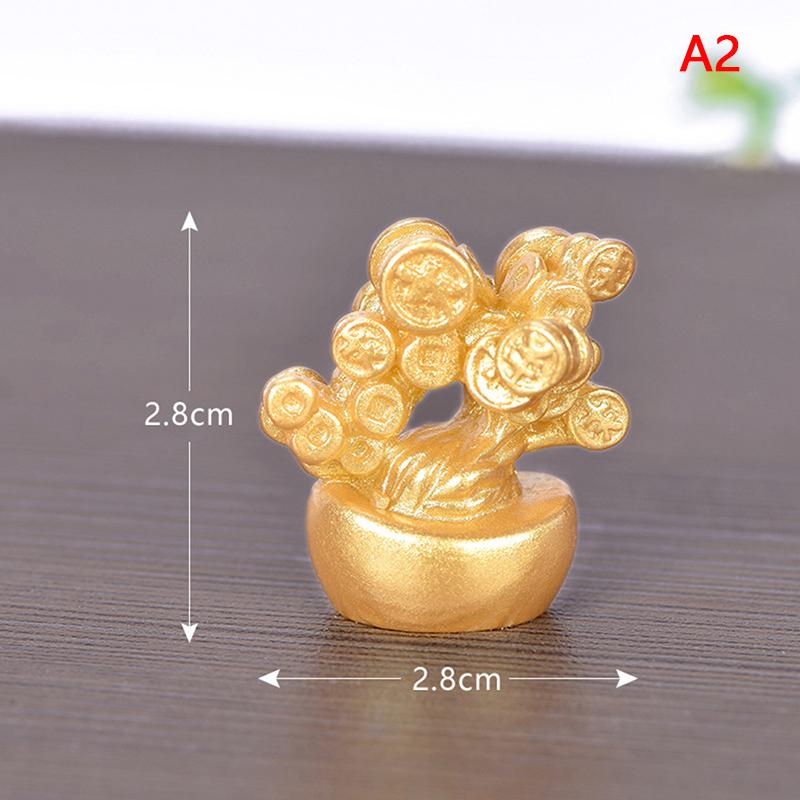 Feng Shui Auspicious Fa Cai Money Tree Gold Ingot Bag Lucky Fortune Spring Festi