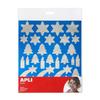 Apli Agipa - Silver Metallic Christmas Stickers X 88