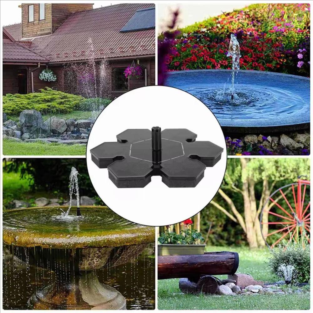 Multiple Nozzles Solar Fountain Pump Floating Bird Bath Fountain Solar Powered Pump Garden
