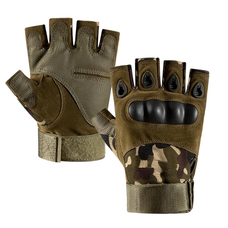 Half Finger Cycling Men Gloves Outdoor Motorcycle Gloves Women Sports Hunting Knuckle Protection Motorcycle Bike Women Bicycle