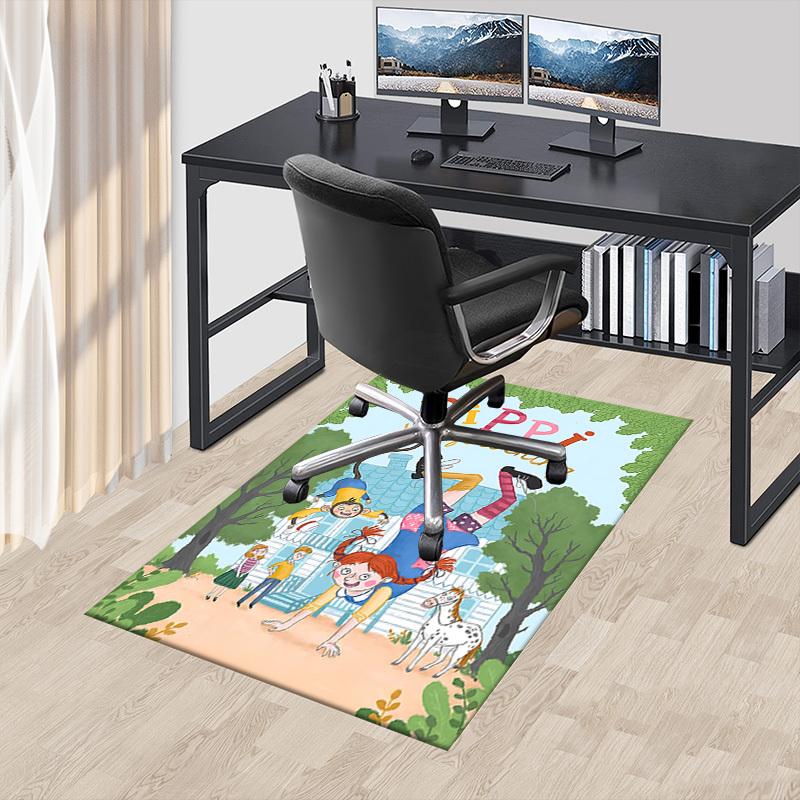 1PC Pippi Longstocking Monkey Extra Large Non Slip Floor Carpet, Office, Family, Bedroom, Studio Large Area Rug Indoor Rugs