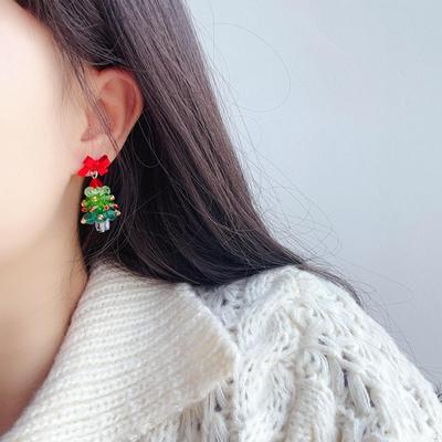 Christmas Tree Earrings for Festival Valentines Day Gifts Her Engagement
