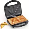 Sandwich Maker with Triangle Plates, 2 Slice Non-Stick Grilled Cheese Maker, Indicator Lights, Cool Touch Handle, Easy To Clean and Store, 750 W