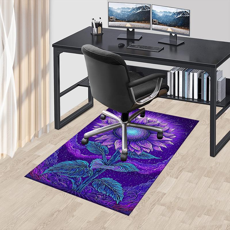 1PC Sunflower Night Extra Large Non Slip Floor carpet, Office, family, Studio Large Area Rug Indoor Rugs, Bold Statement Piece