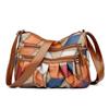 Contrasting Color Splicing Women's Bags, New Fashionable and Simple Soft Leather Versatile Multi-compartment Single Shoulder Crossbody Women's Bags