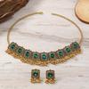 Ensemble collier et boucles d'oreilles élégants à pampilles en strass: Accessoires ethniques indiens style rétro pour femmes