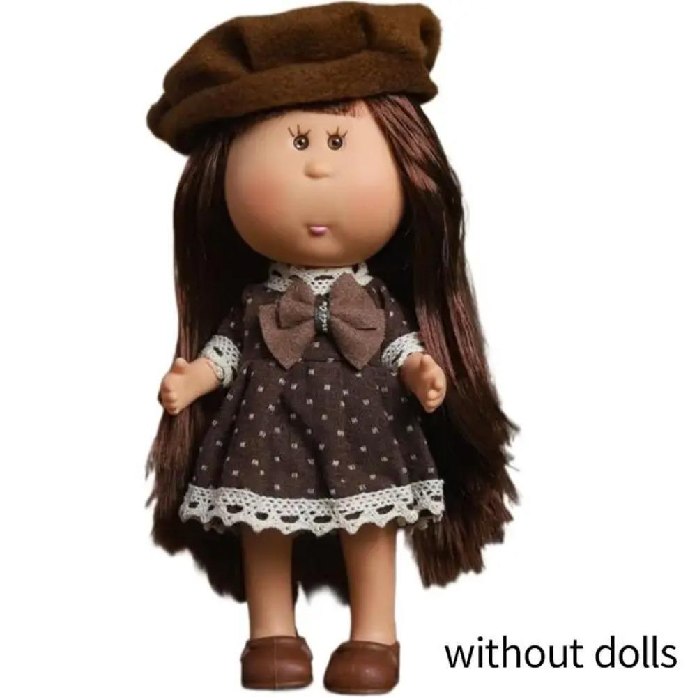 24cm Mini Potato Doll 5 Movable Joints DIY Vinyl Cute Dolls Toys Curly Hair 14cm Bean Eye Vinyl Doll Dark Skin Dress Up Doll Toy