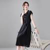 Modal Silk Lace Up Dress