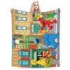 Sesame Street Cartoon Blanket Elmo Lovely Flannel Funny Breathable Throw Blankets for Bedding Lounge Textile Decor