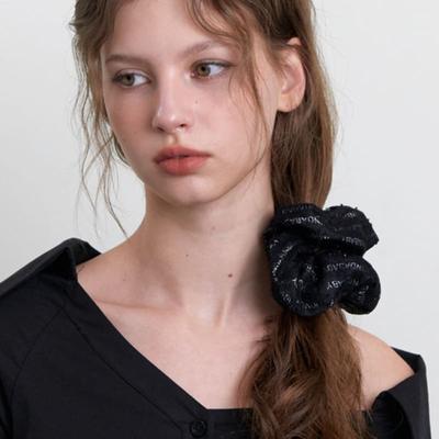 Art Spitze Lagen Scrunchie - schwarz