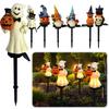 Outdoor Halloween Ghosts Pathway Light Waterproof Halloween Solar Pumpkin Stake Light for Garden Yard Lawn Party Decor