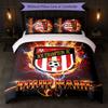Set Biancheria da Letto Personalizzato Southampton FC con Nome Testo 1 Copripiumino + 2 Federe Logo Calcio Regalo Personalizzato per Occasioni Speciali Decorazione Camera da Letto