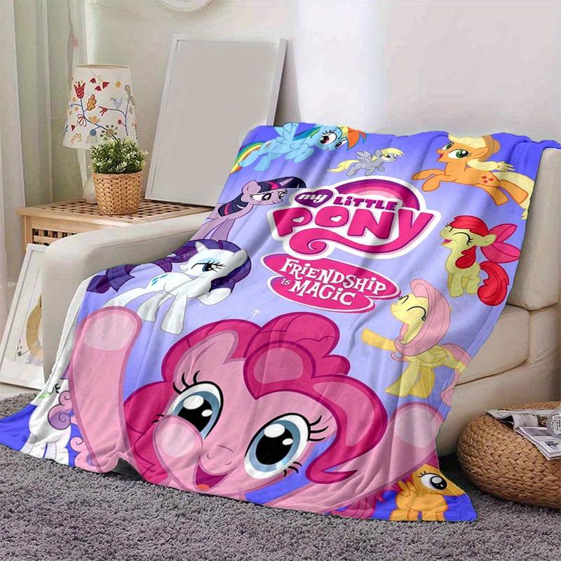 1pc, "My Little Pony Friendship Is Magic Blanket, Throw Blanket for Home Decor, Couch Cover, Outdoor Use, Travel, Camping, Car, Beach, Office Nap, Gif