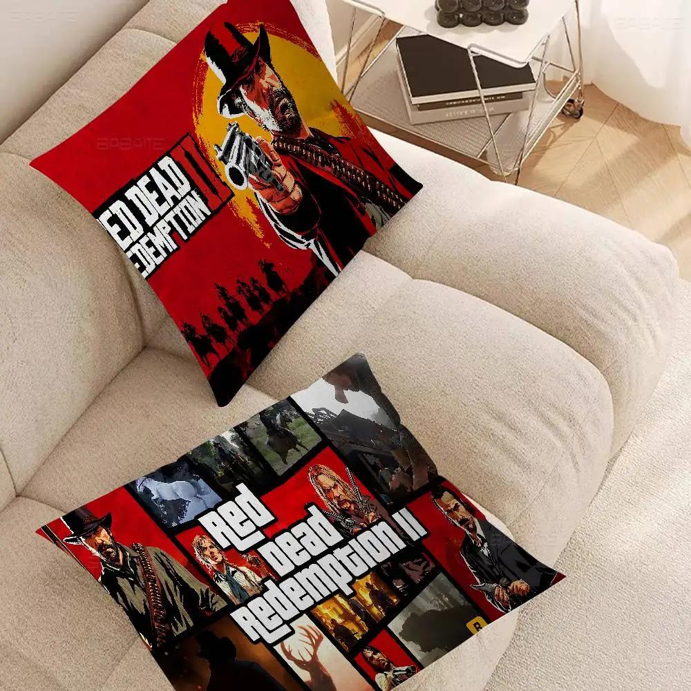 Game Red Dead Redemption 2 Cushion Cover Polyester Sofa Cushions Decorative Throw Pillows Home Decoration Pillowcover