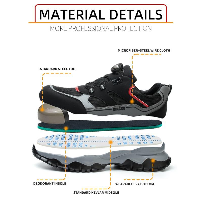 Fashion Labor Safety Protection Shoes Sneakers Steel Toe Indestructible Construction Anti Smashing Male Working Footwear