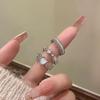 LATS 2 STUKS Kristallen Kroon Verstelbare Ring Onregelmatige Geometrie Vintage Ringen Set voor Vrouwen Meisjes Nieuwe Mode Sieraden