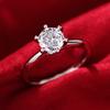 Huitan Crystal kulaté kubické zirkonové prsteny Brilantní snubní prsteny Doplňky pro ženy Luxusní zásnubní prsteny Šperky