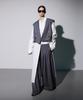 Meuameu Logo Band Pin Tuck Slacks