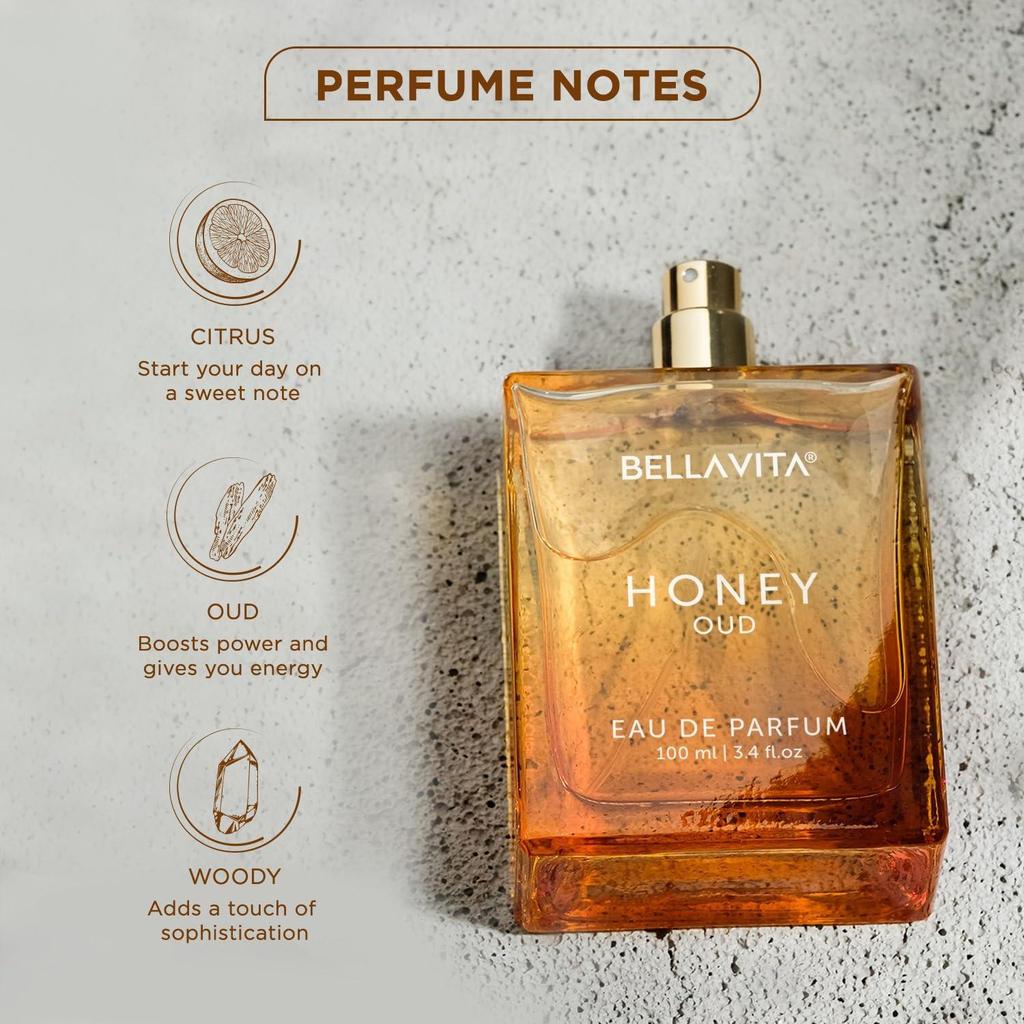 Bella Vita Luxury Honey Oud Long Lasting Perfume for Man and Woman | EDP 100ml