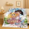Cartoon Süßigkeiten Süßes Mädchen Anime Flanelldecke, Ultra Weiche Warme Plüschdecke für Zuhause Schlafzimmer Bett Sofa Abdeckung Büro Geschenk Kind