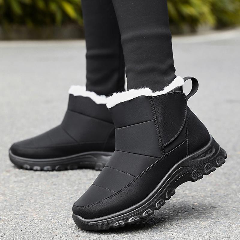 Fashion Thicken Plush Waterproof Winter Boots for Women Thick Sole Anti Slip Cotton Padded Shoes Woman Chunky Platform Warm Snow Boots