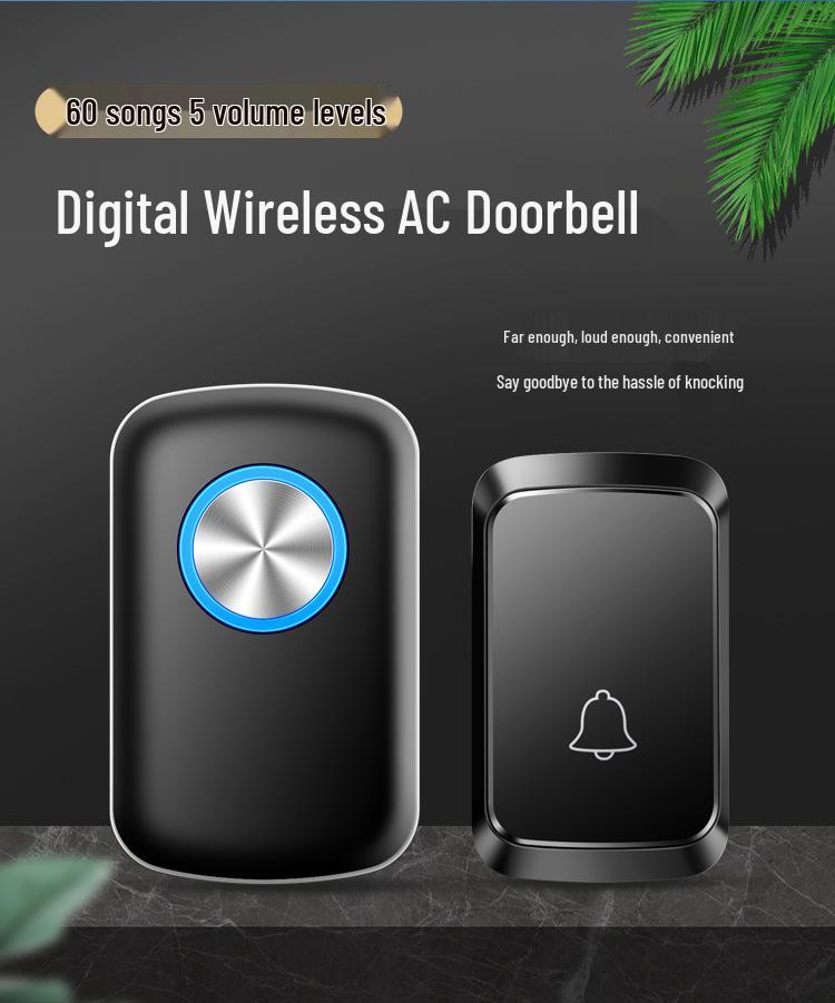 Wireless Smart Home Waterproof Doorbell with Long-Range Remote Call Button