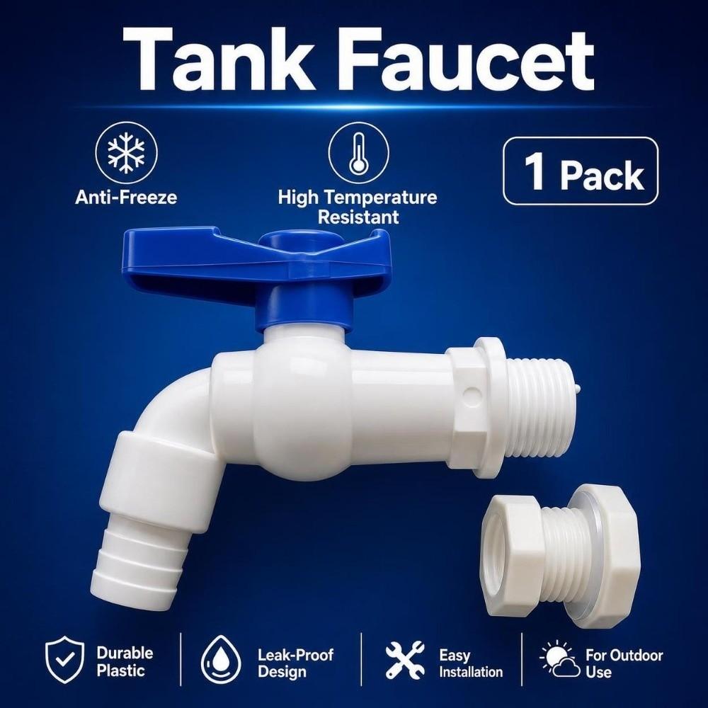 DN15 20mm IBC Tank Tap Adapter Valve Anti-Freeze Rain Barrel Faucet Garden Accessories
