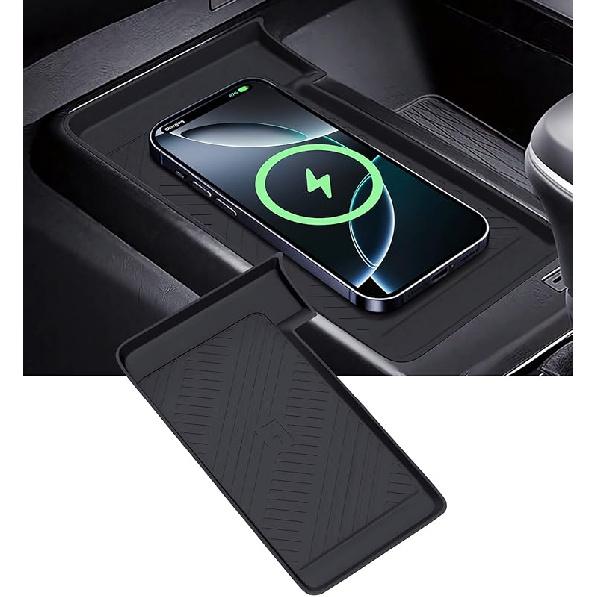 Wireless Charging Protective Mat For Toyota Grand Highlander 2026 2025 2024, Center Console Interior Accessories Silicone Anti-Slip Wireless Charger
