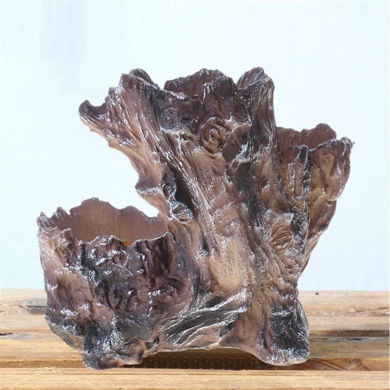Resin Succulent Flowerpot Imitation Tree Root Shape Suitable for Creative Indoor Outdoor Arrangements and Artistic Charm
