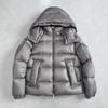 Mens Womens Slim Fit Hooded Down Jacket Winter Warm Coat With Patch 86-90% White Duck 250-300g Fill