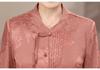 Elegant Silk Seven-Sleeve Summer Shirt for Moms: Chic Chinese Style for Middle-Aged and Elderly Women