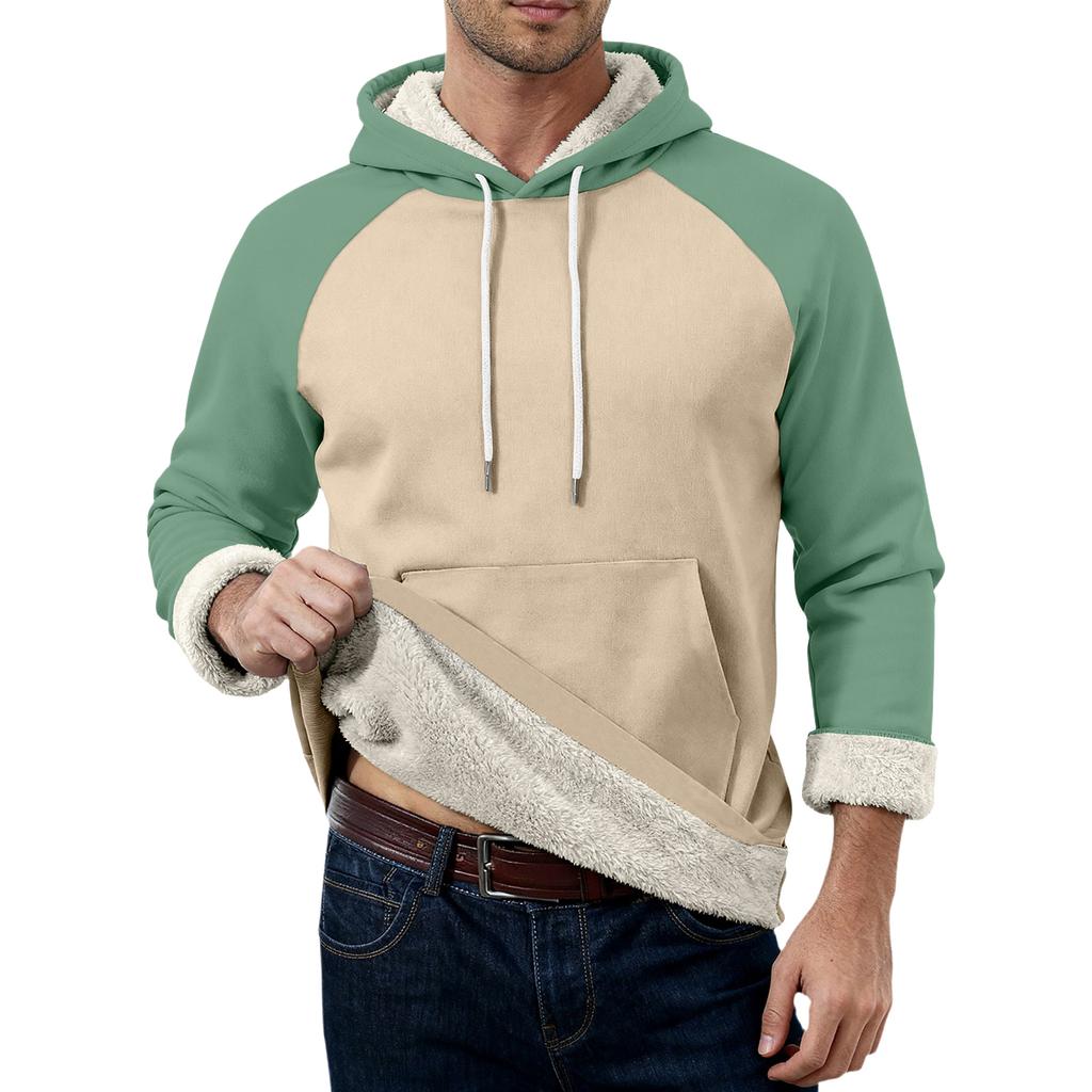 Men's Casual Long-Sleeve Fleece Hoodie With Pockets