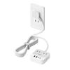 2m Extension Cord 20W USB Power Strip with USB 4 AC Outlets 2 Slim Ideal for Business and White Ultra-Thin (8-in-1, PD) Port, (2 Type-C Ports,